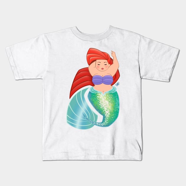 Fluffy Mermaid Kids T-Shirt by Toni Tees